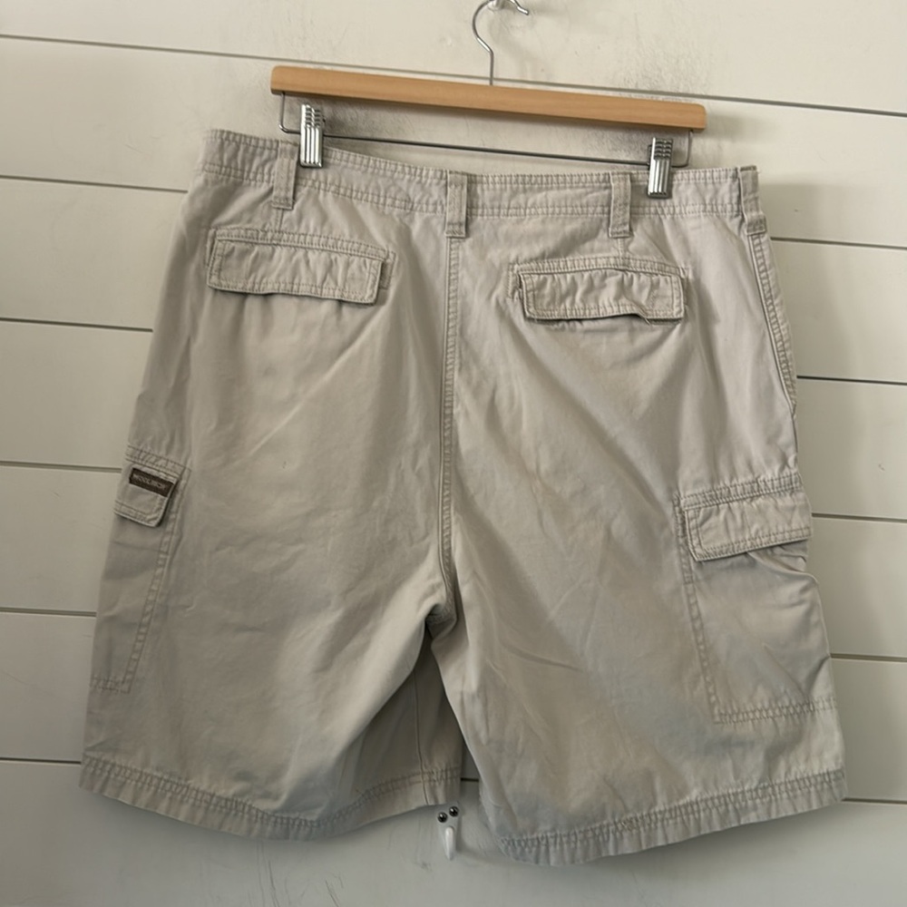Vintage Cargo Woolrich W 36 Leg 8" Y2K 90’s Shorts Cotton Kahki - Picture 12 of 13